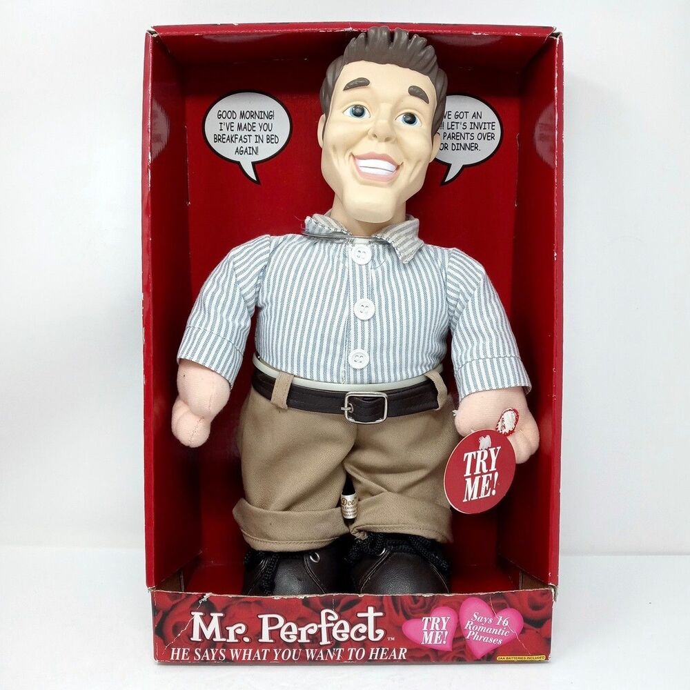 Vintage Dan Dee Mr Perfect 15" Talking Doll Interactive Collectible NEW NIB